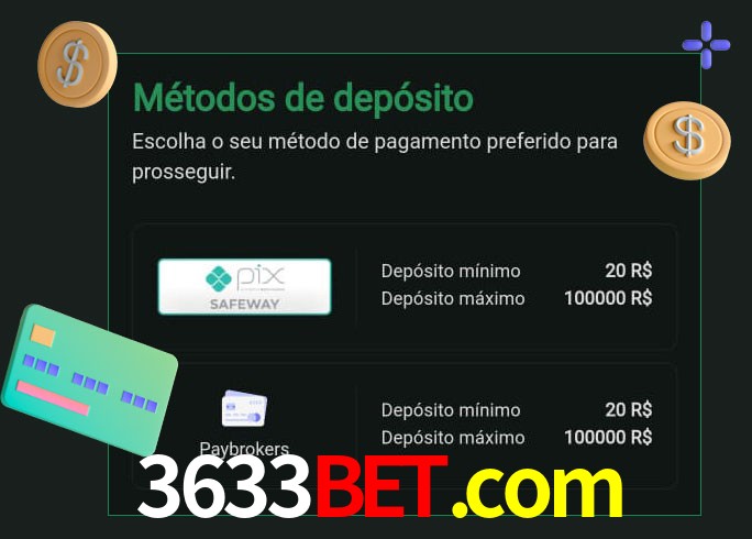 O cassino 3633bet.com oferece uma grande variedade de métodos de pagamento
